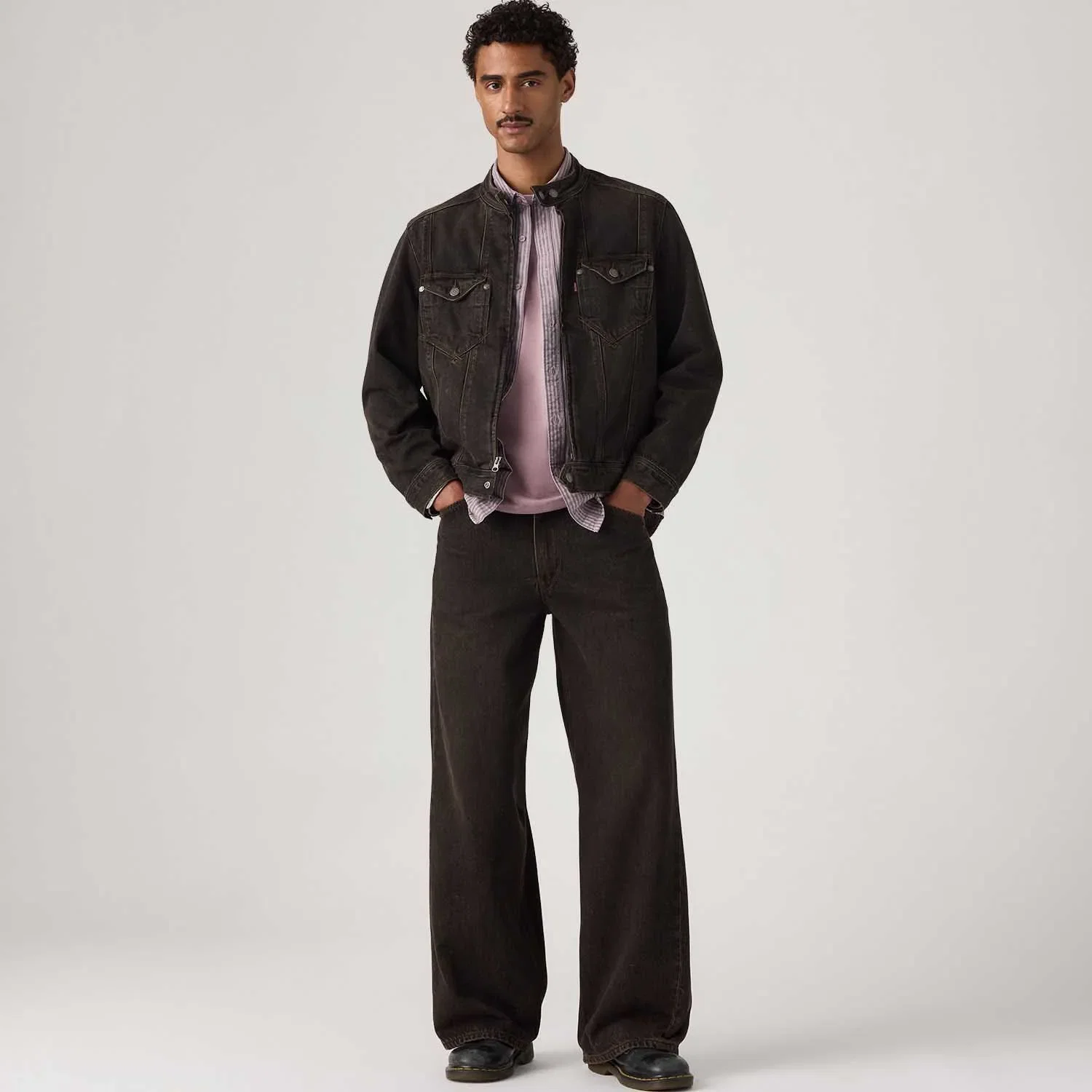 Calça Jeans Levi's® Twisted Baggy Wideleg Lavagem Escura — imagem 1