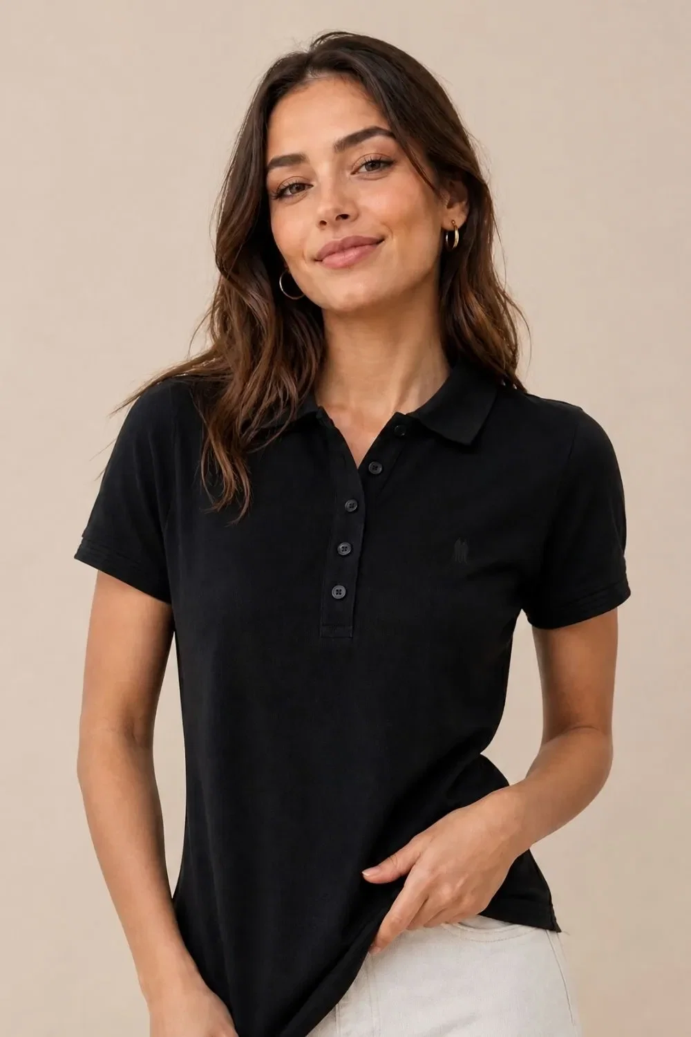 Polo Feminina Premium Polo Wear Preto