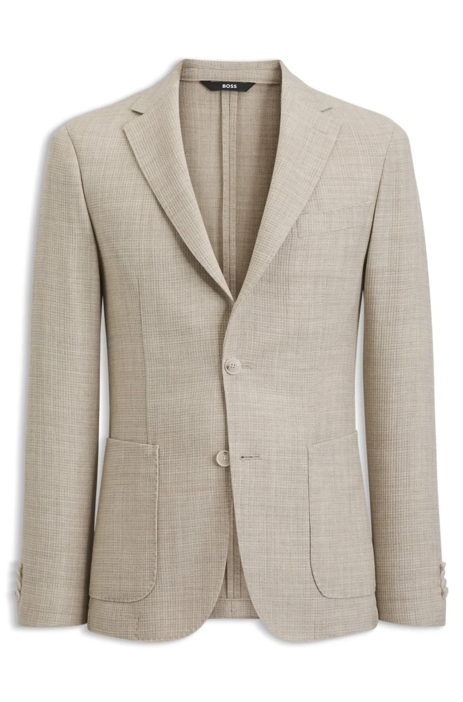 Blazer Slim Fit Em Lã Virgem