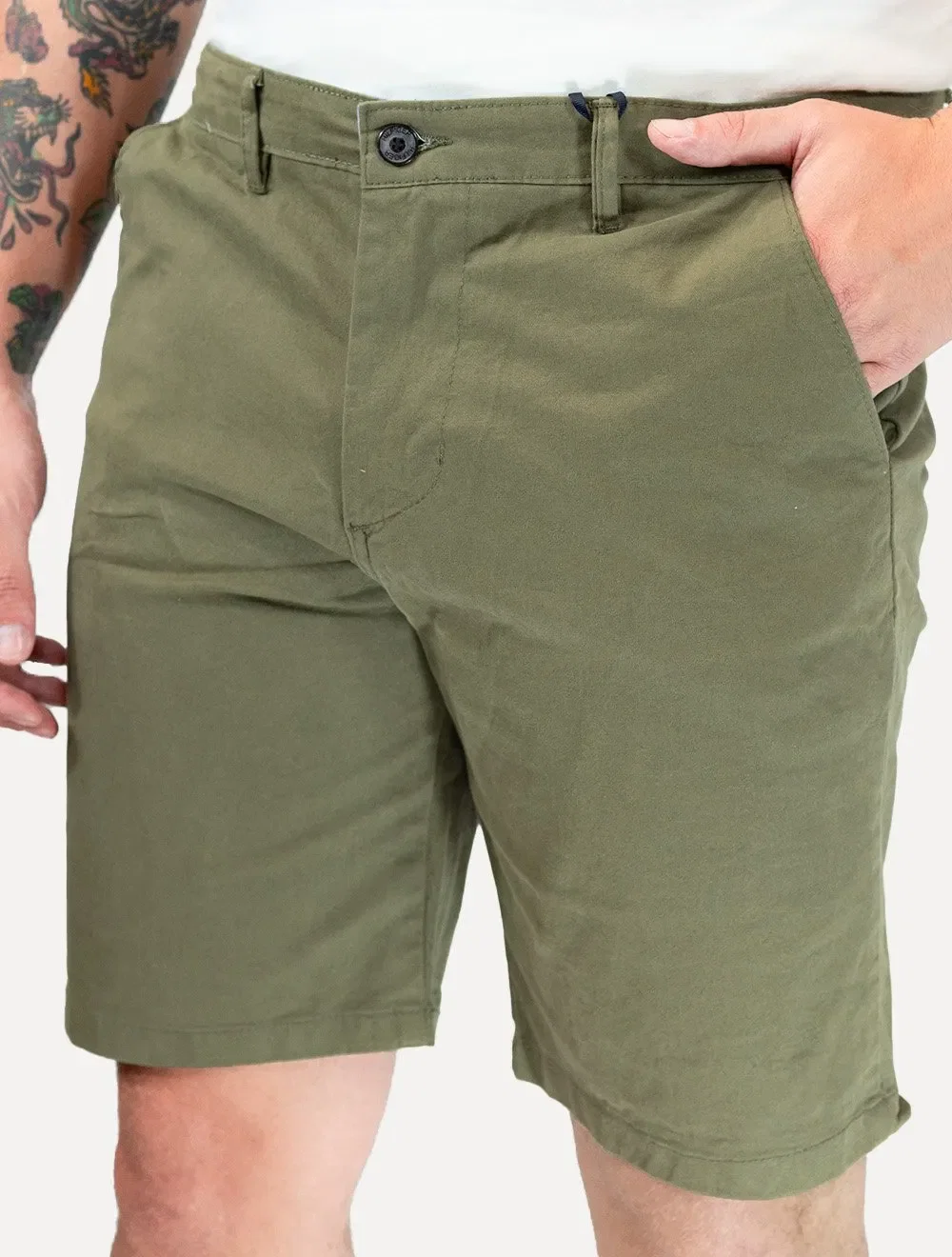 Bermuda Tommy Hilfiger Masculina Sarja Brooklyn 9in Verde Oliva