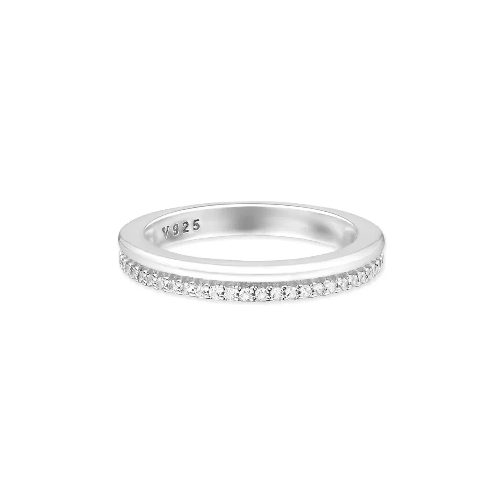 Anel Life Twist em Prata 925 com Pedras Incolores — imagem 1