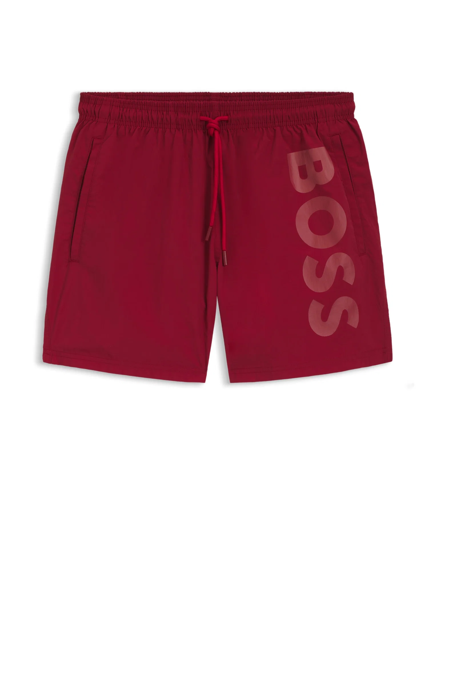 Shorts De Banho Com Logo Contrastante