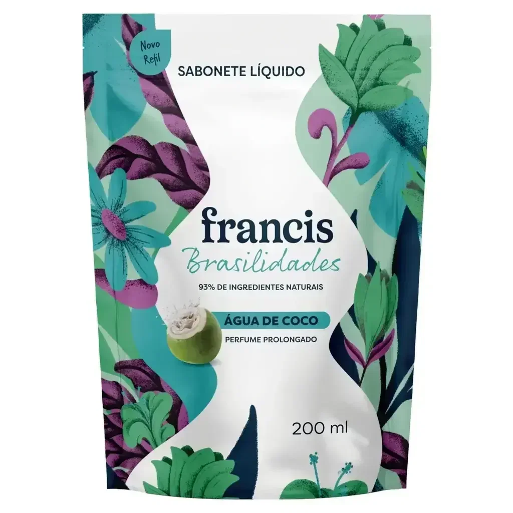 Refil Sabonete Líquido Francis Brasilidades Água de Coco 200ml