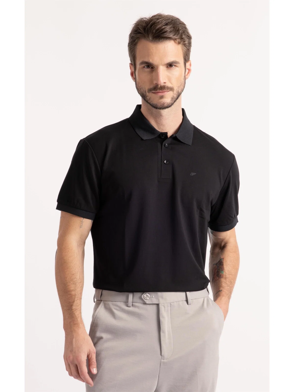 Polo Visco Nylon Ellus Classic Mc Preto — imagem 1