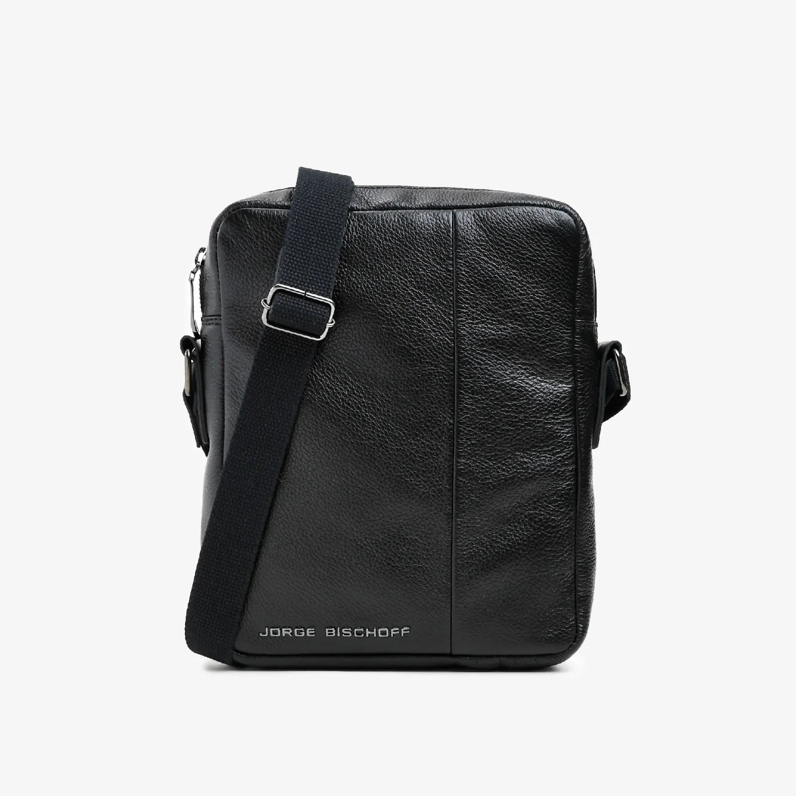 Bolsa Transversal Masculina Preto Couro — imagem 1