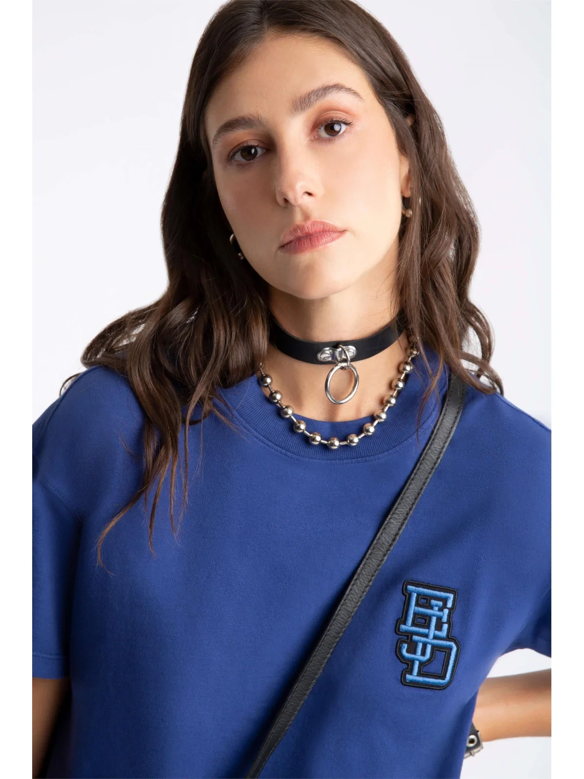 Blusa Fleece Ejd Boxy Purple Blue