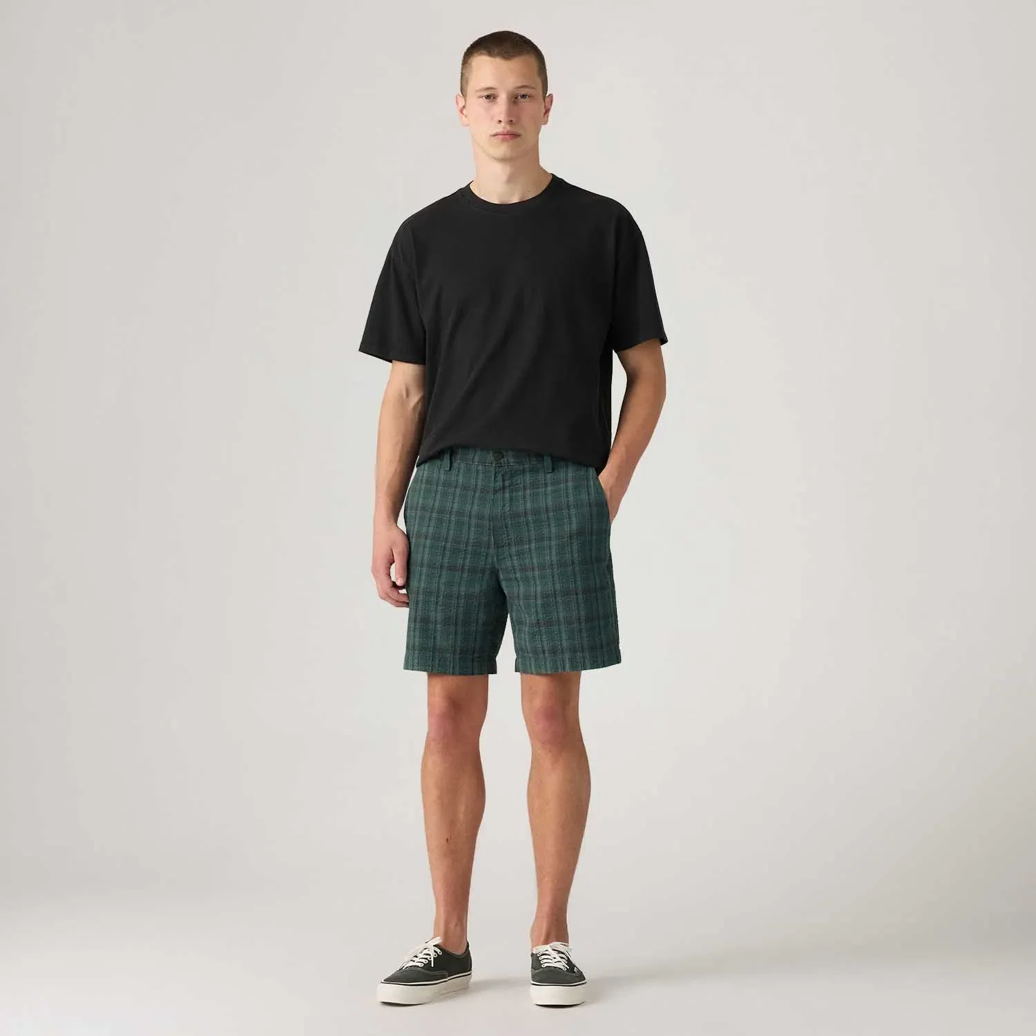 Bermuda Levi's® XX Authentic Relaxed II Xadrez Verde — imagem 1