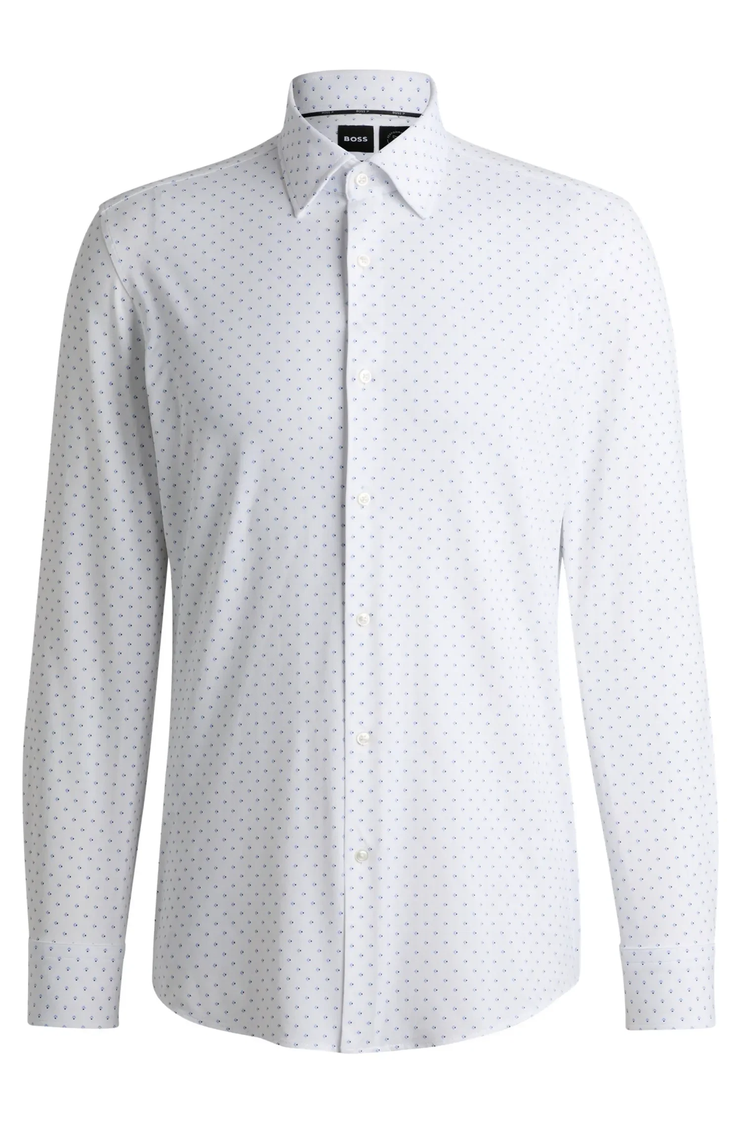 Camisa Slim Fit Em Tecido Com Estampado Geométrico — imagem 1