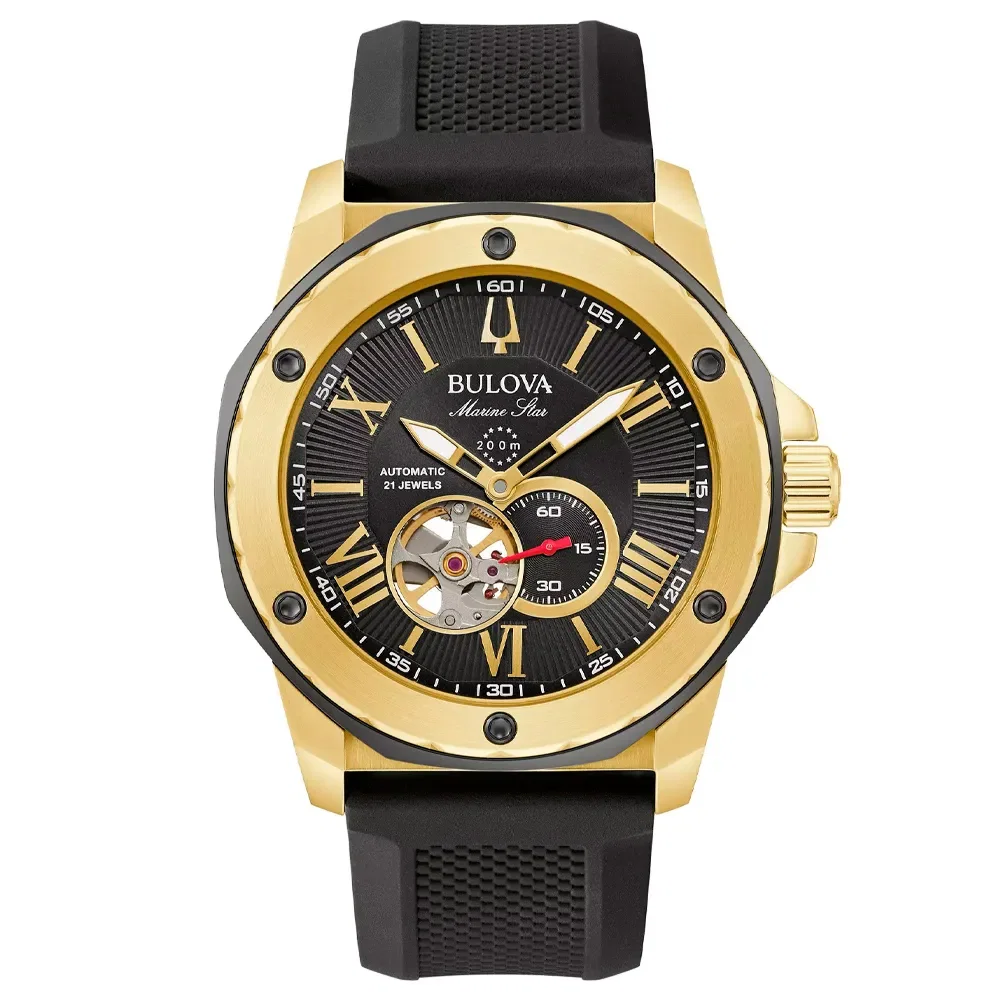 Relógio Bulova Marine Star Masculino Borracha Preta 98A272
