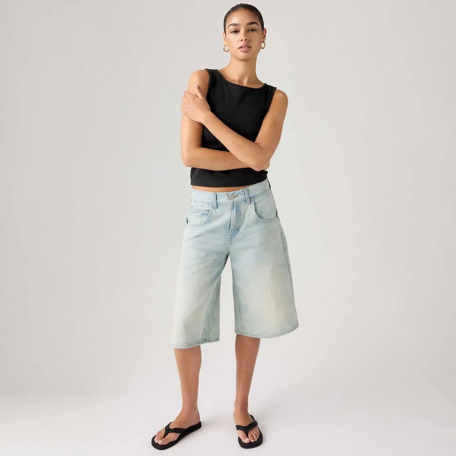 Bermuda Jorts Jeans Levi's® Super Baggy Lavagem Clara