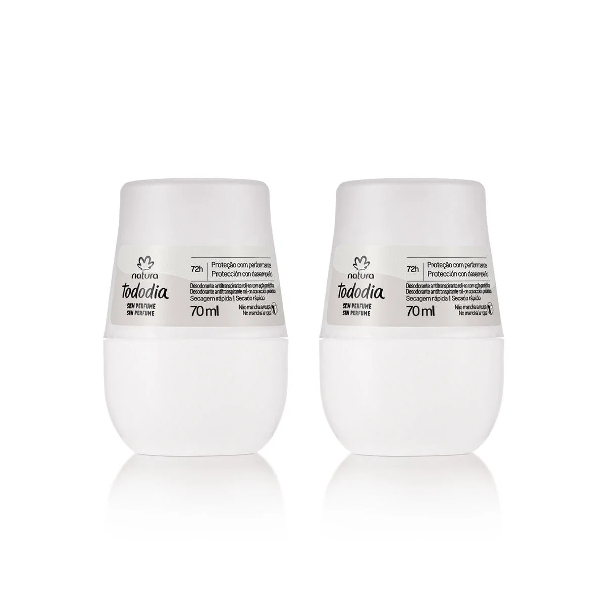 Kit Desodorantes Roll-on Tododia Sem Perfume 2 produtos de 70 ml — imagem 1