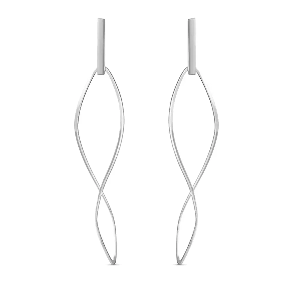 Argola Design em Ouro Branco 18k, 55mm — imagem 1