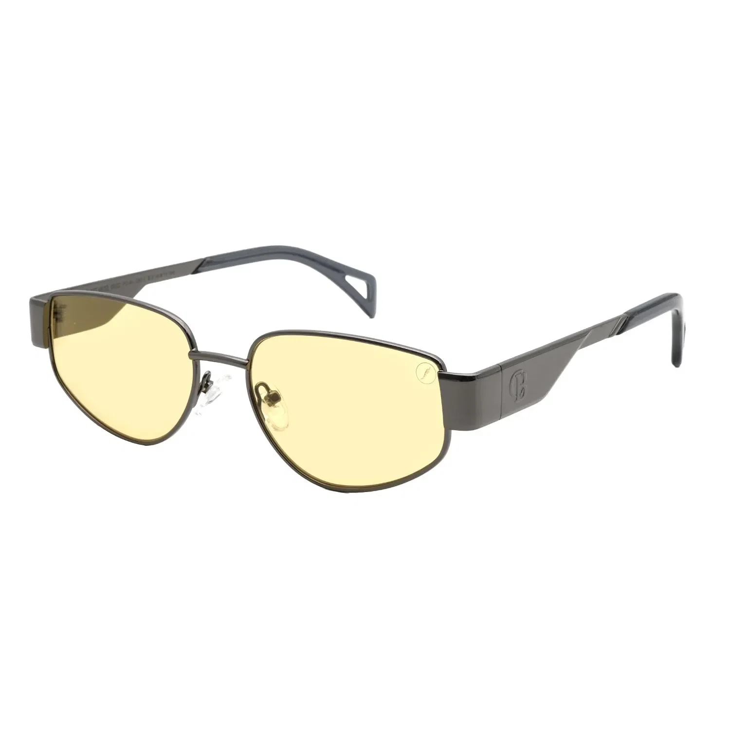 Óculos de Sol Feminino Cazuza Metal Redondo Amarelo