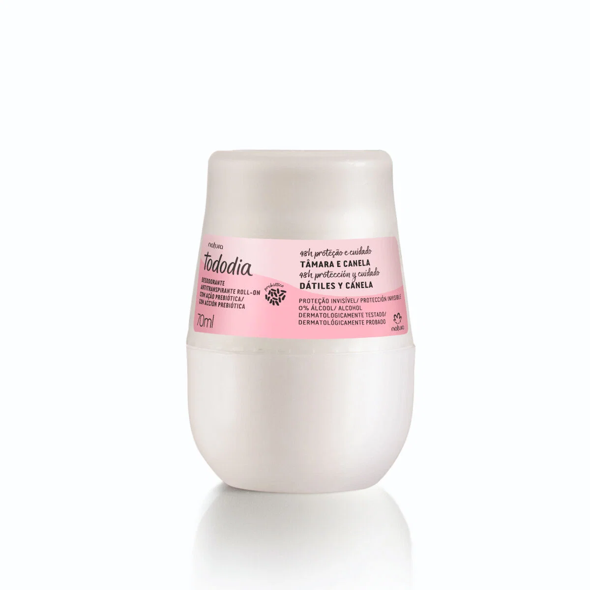 Desodorante Antitranspirante Roll on Tododia Tâmara e Canela 70 ml