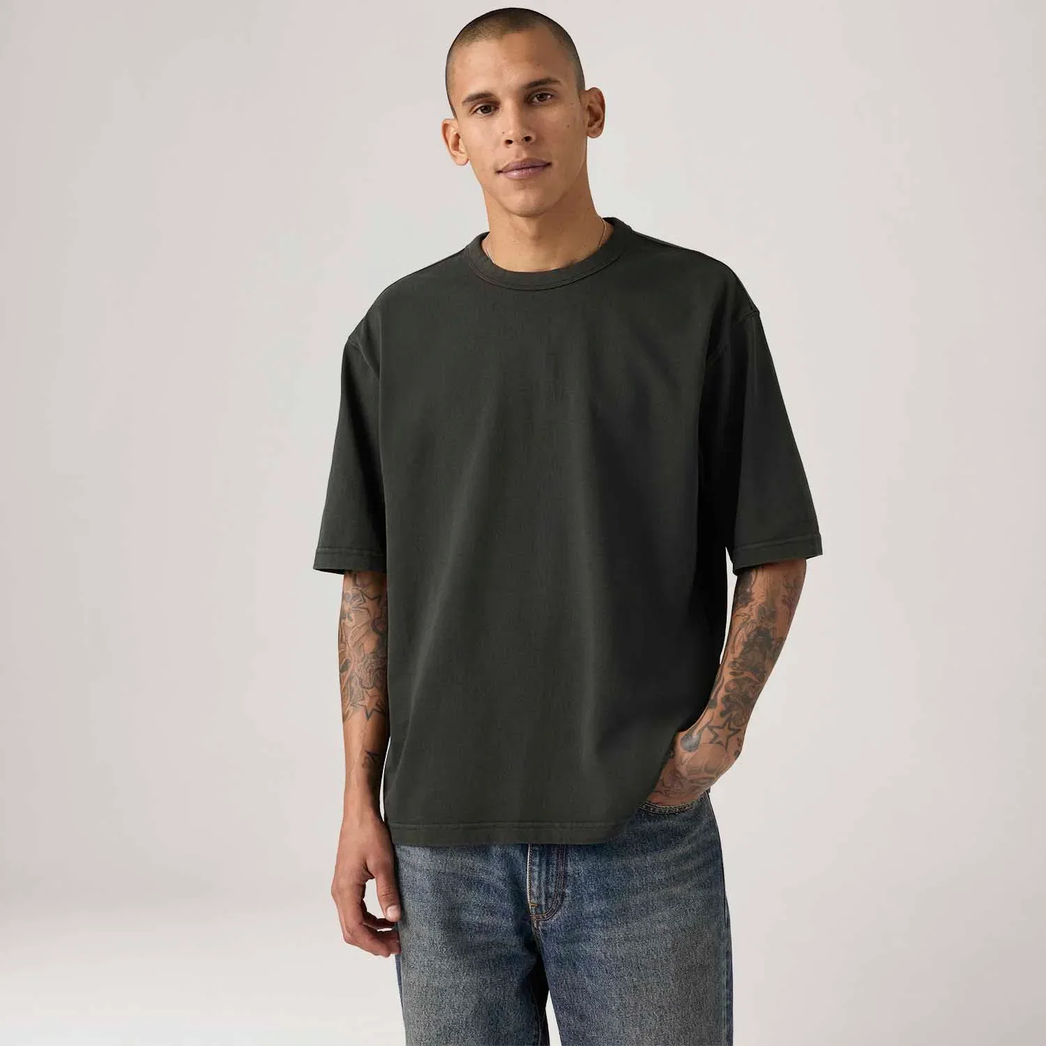 Camiseta Levi's® Heavyweight Loose Preta Manga Curta — imagem 1