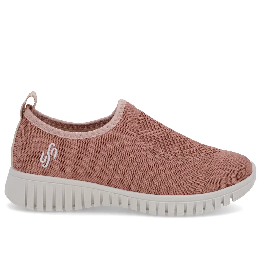 Tênis Slip On Rosa Tricot Monograma
