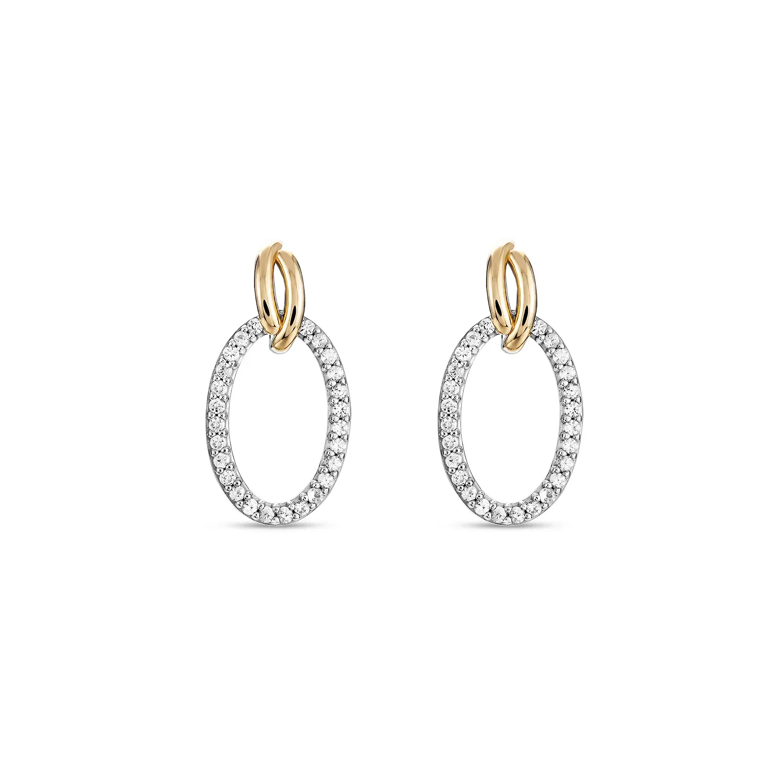 Brinco Raya em Prata 925 e Ouro Amarelo 18k com Safira Incolor — imagem 1