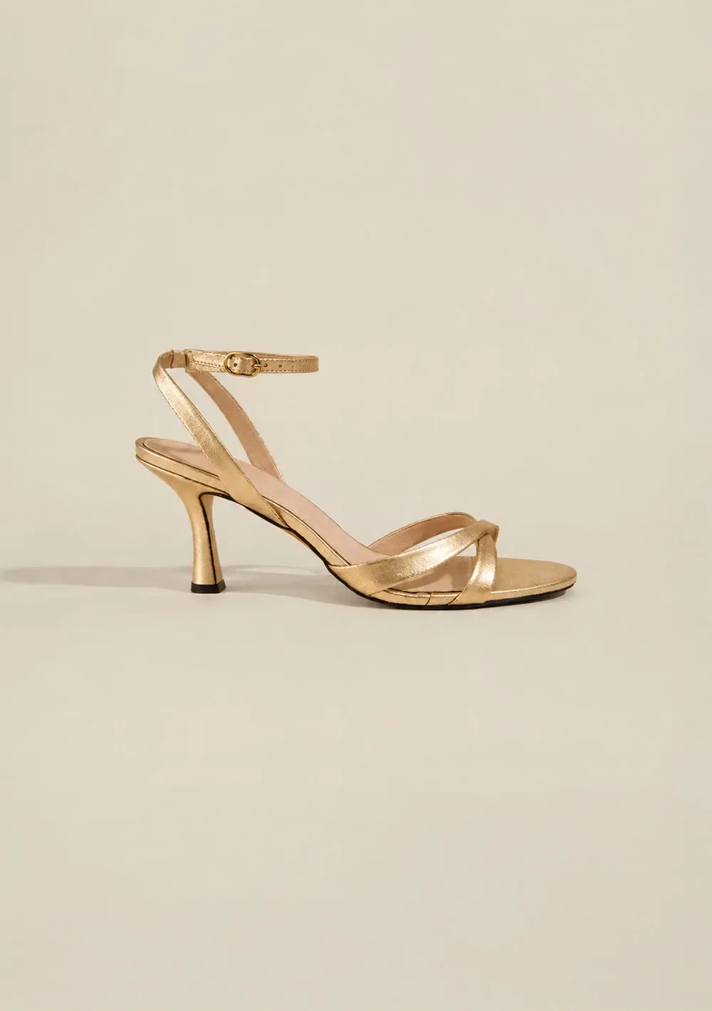 Sandália Salto Gaia Dourado