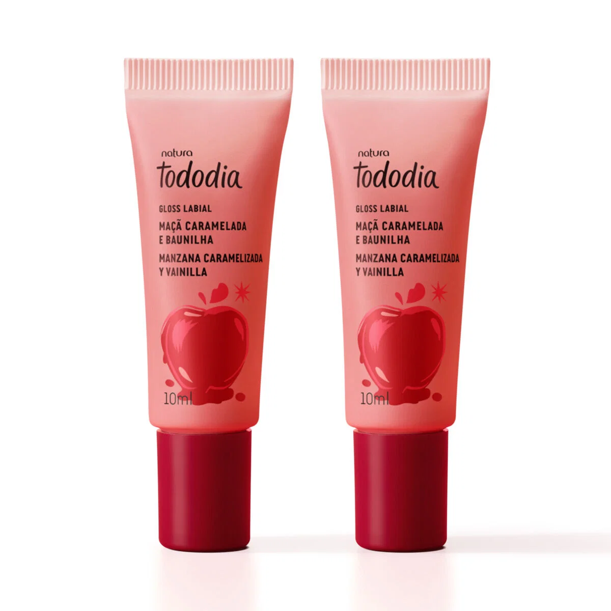 Kit Gloss Labial Natura Tododia Maçã Caramelada e Baunilha (2 unidades) — imagem 1