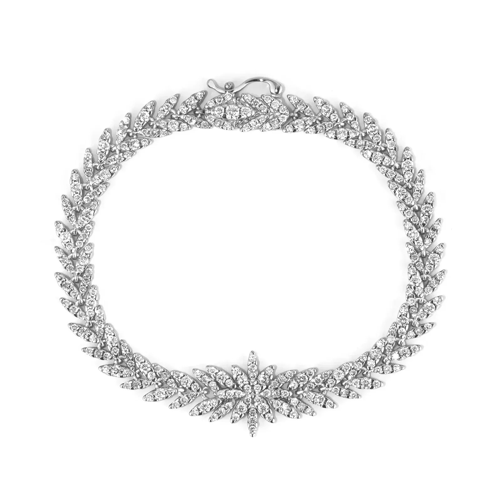 Pulseira Fiori em Ouro Branco 18k com Diamantes 2,72 ct