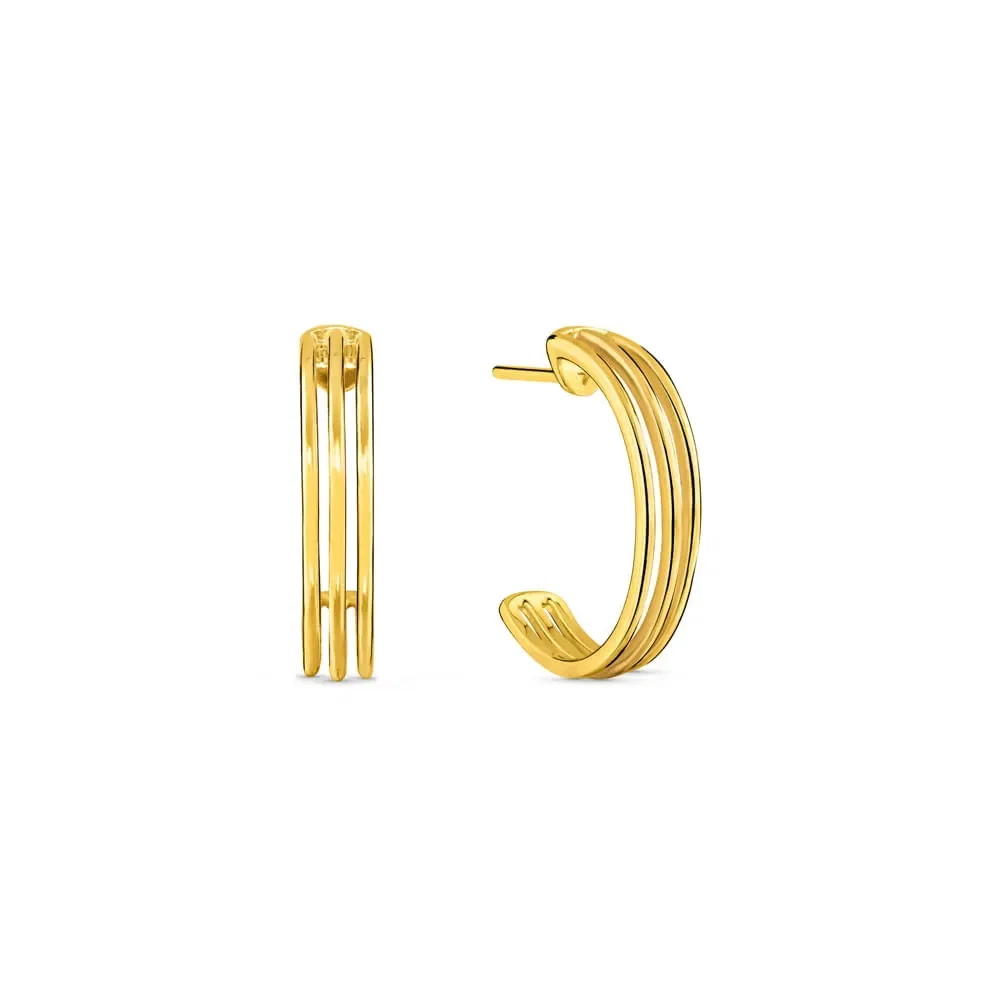 Argola Fita em Ouro Amarelo 18k, 21mm — imagem 1