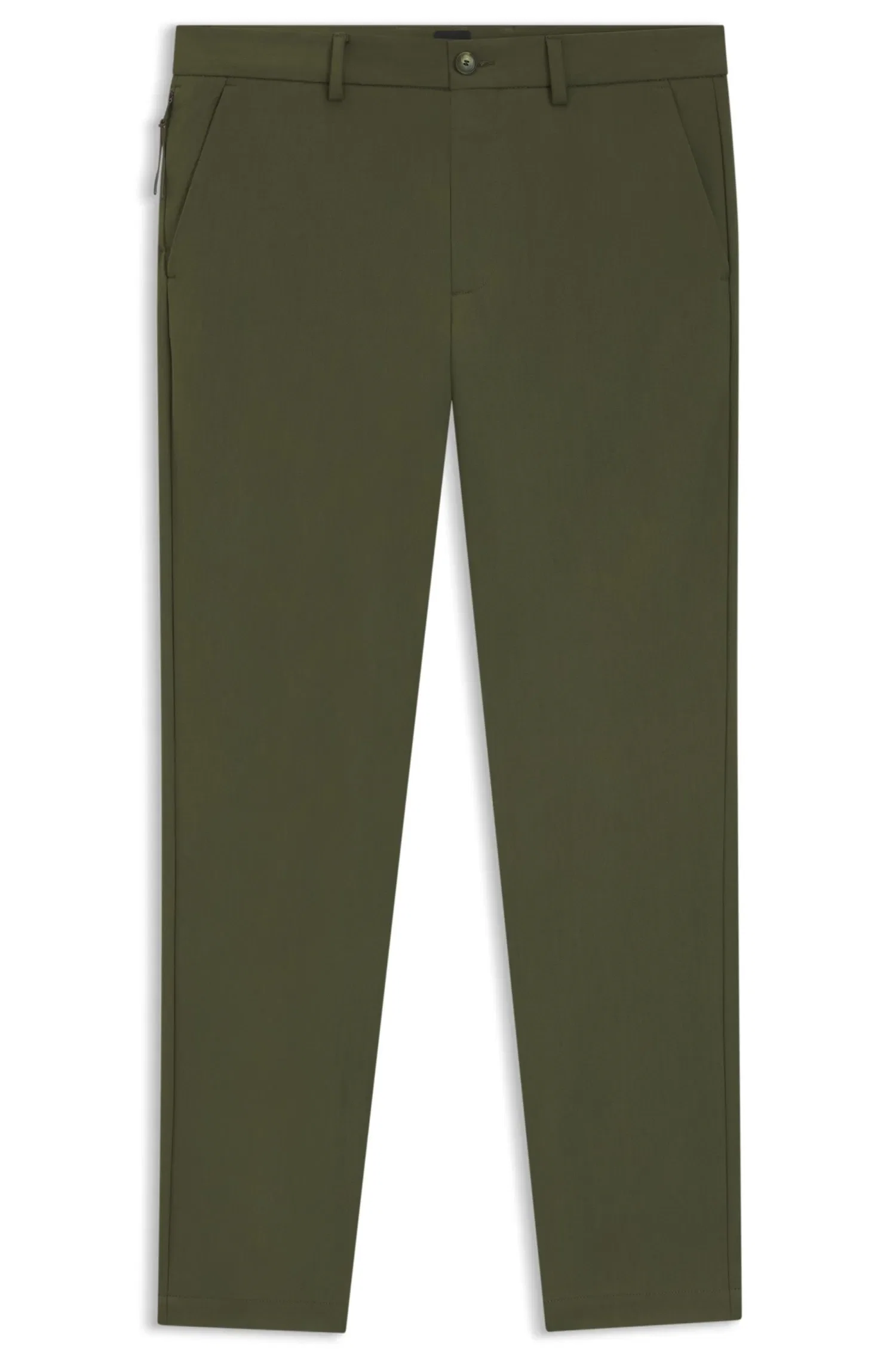 Calça Slim Fit Em Mistura De Algodão