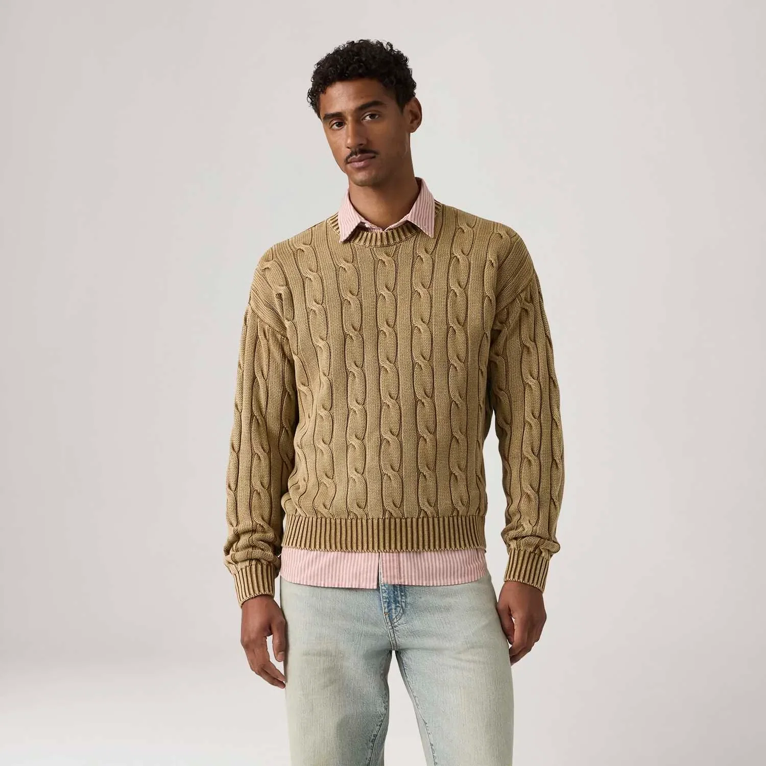 Suéter Levi's® Carmel Cable Crew Marrom