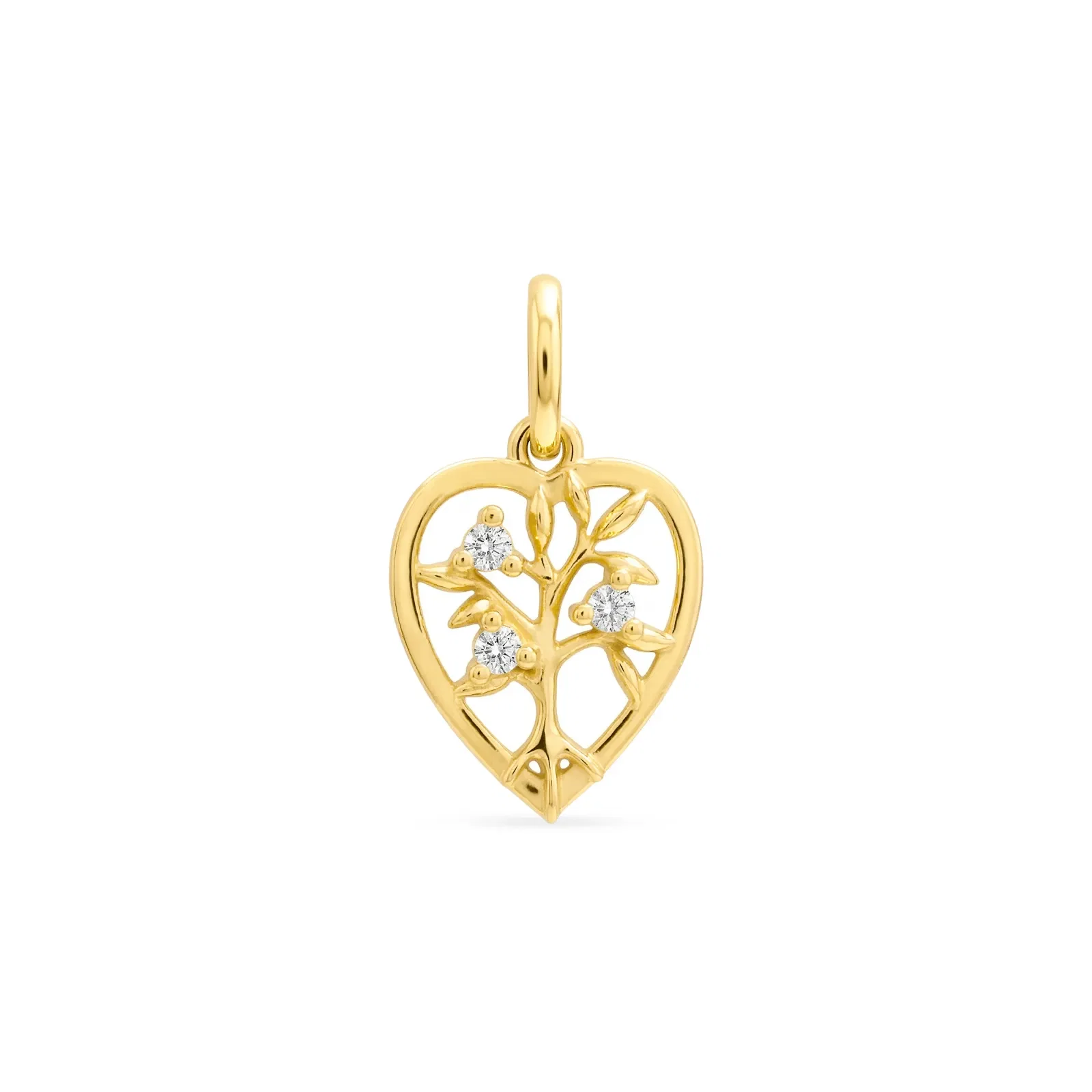 Pingente Arvore de Vida em Ouro Amarelo 18k com Diamantes, 0,045ct — imagem 1