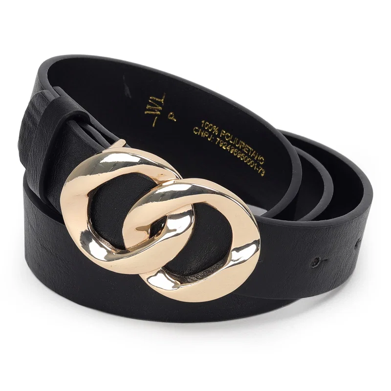 Cinto Feminino Fivela Elos Entrelacados 2,5cm