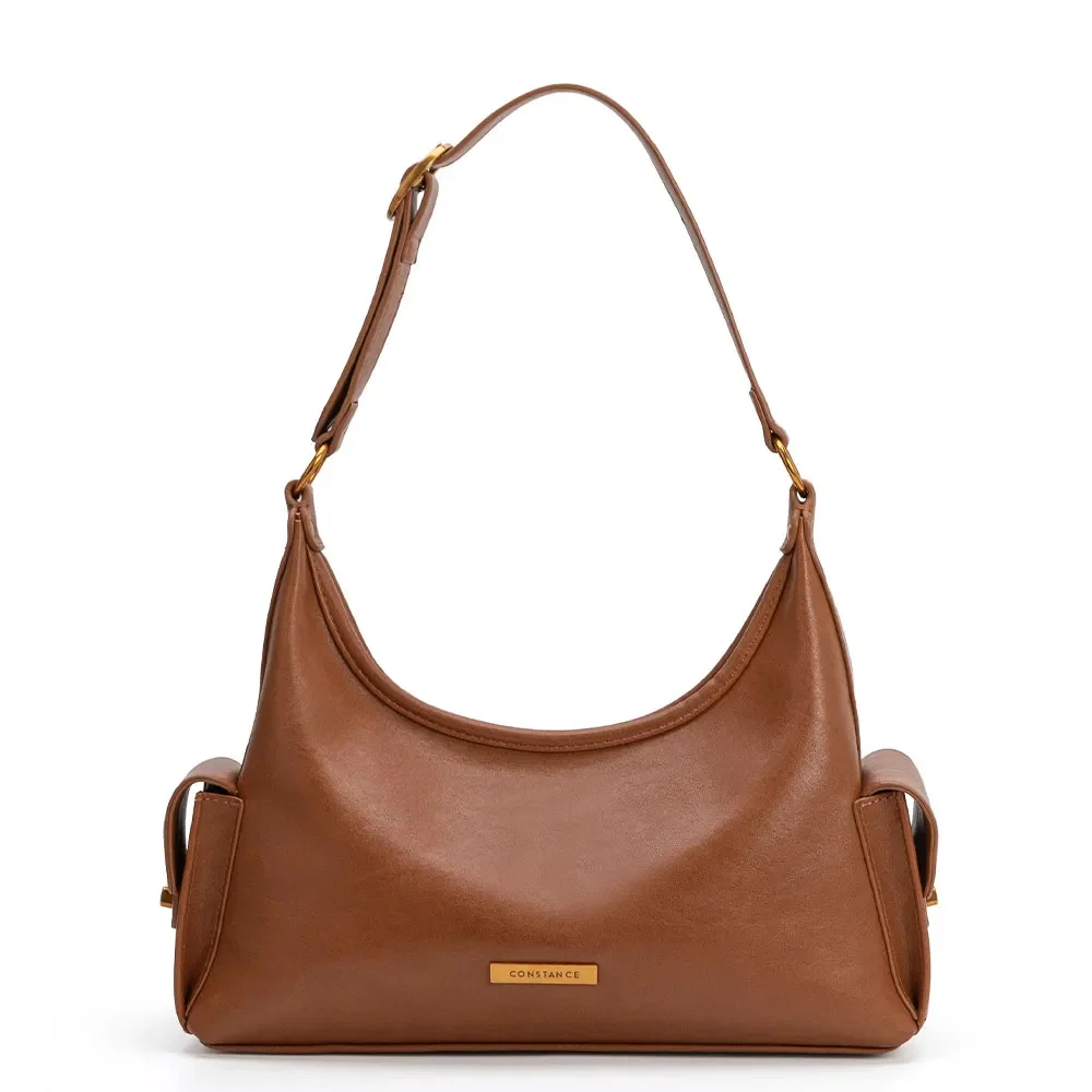 Bolsa Hobo Bolsos Laterais Caramelo