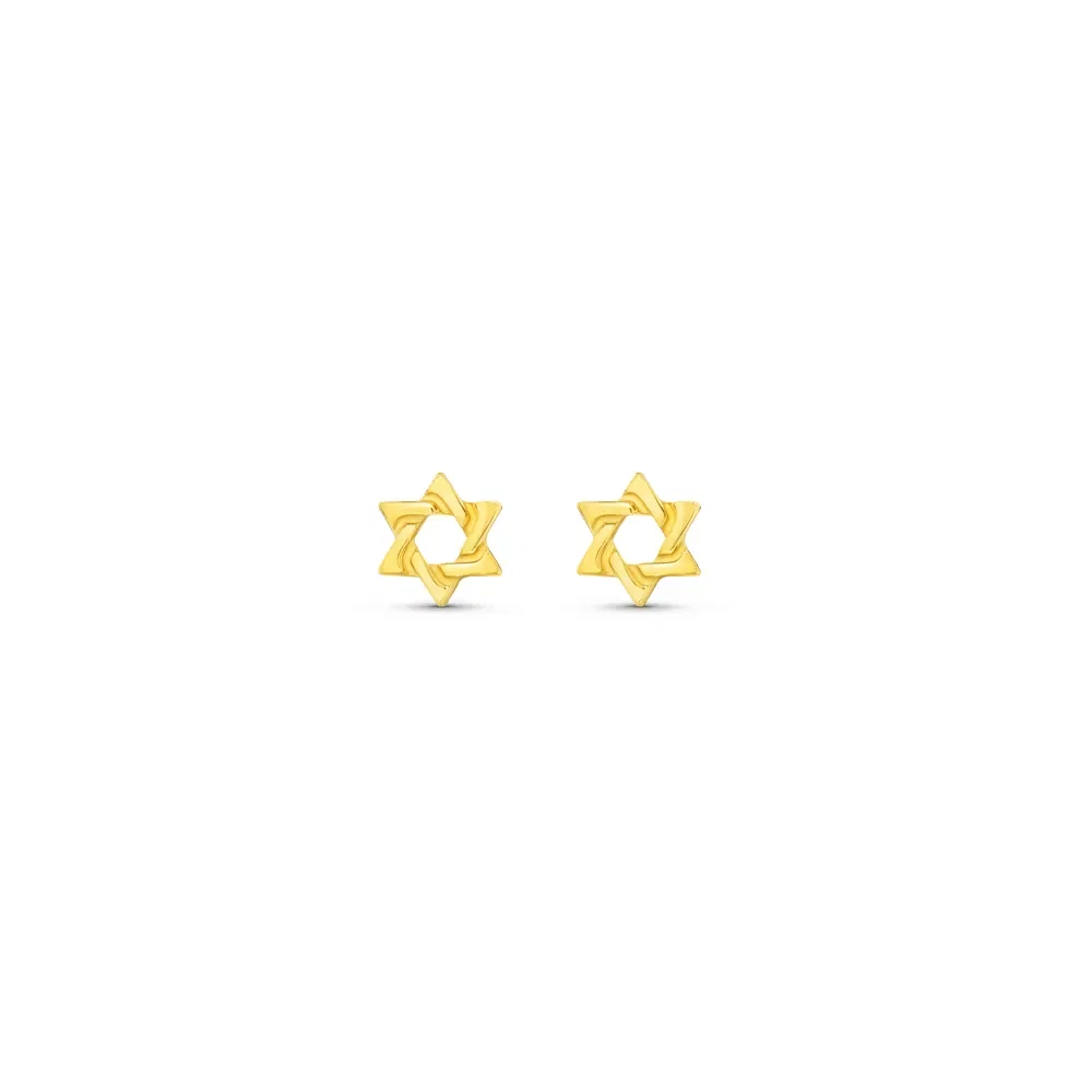 Brinco Life Petit Estrela de Davi Prata Banho Ouro Amarelo — imagem 1