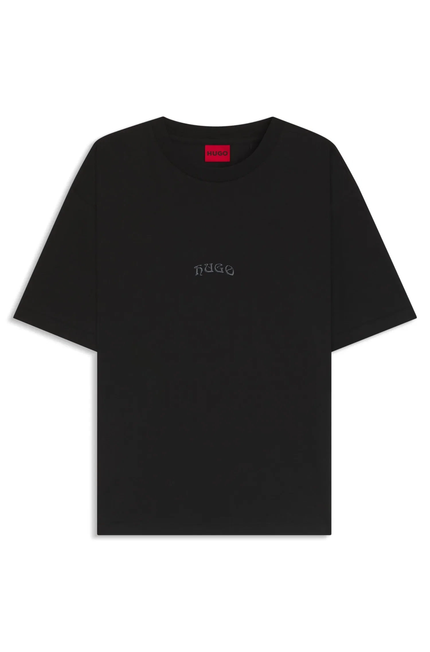 Camiseta Em Jersey De Algodão Com Logos Bordados — imagem 1