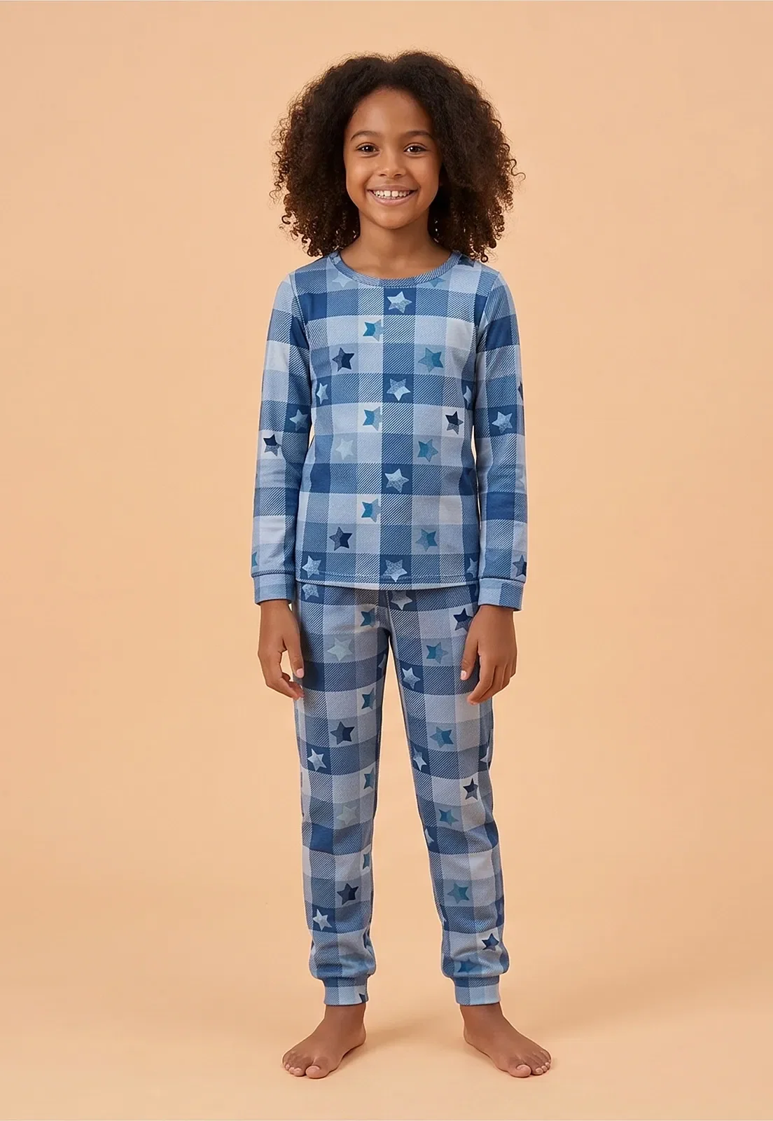 Pijama Longo Infantil de Viscose Stretch Recco — imagem 1