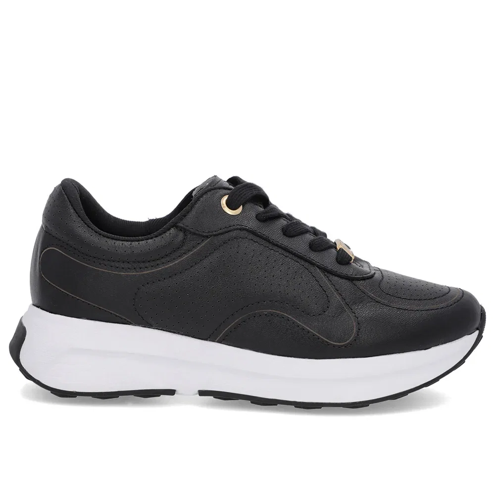 Tênis Casual Couro Preto