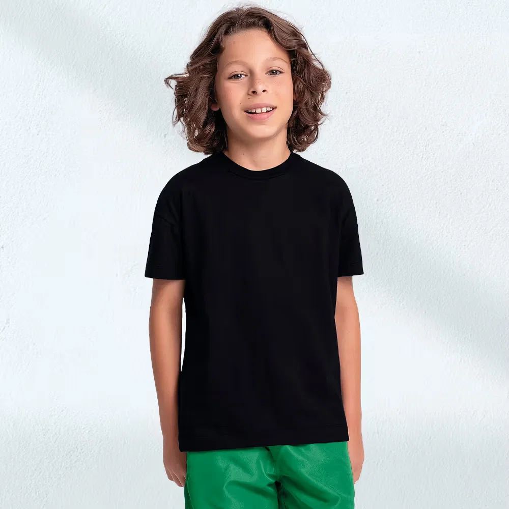 Camiseta básica em meia malha