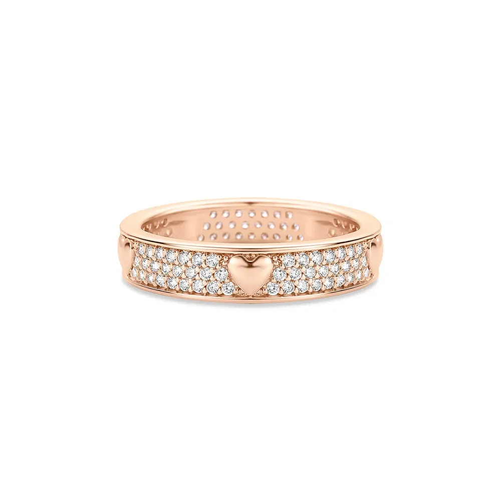 Anel Life Love Locker Liga Rosé Cravejado