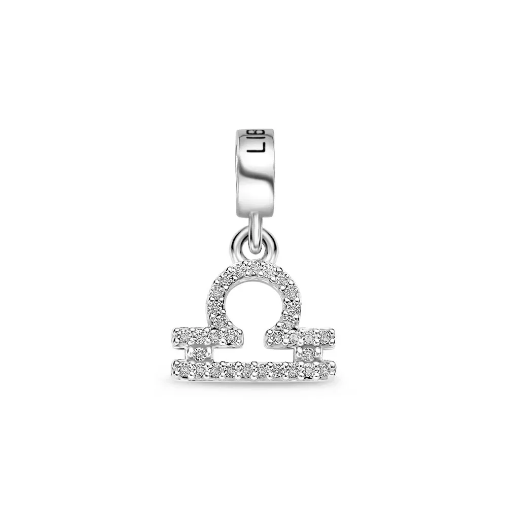 Pingente Life Signo Libra em Prata 925 com Pedras Incolores — imagem 1