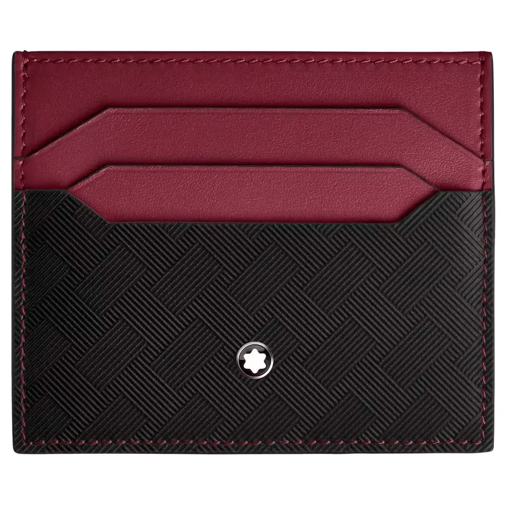 Porta Cartões Montblanc Extreme 3.0 em Couro Preto e Cassis 199420