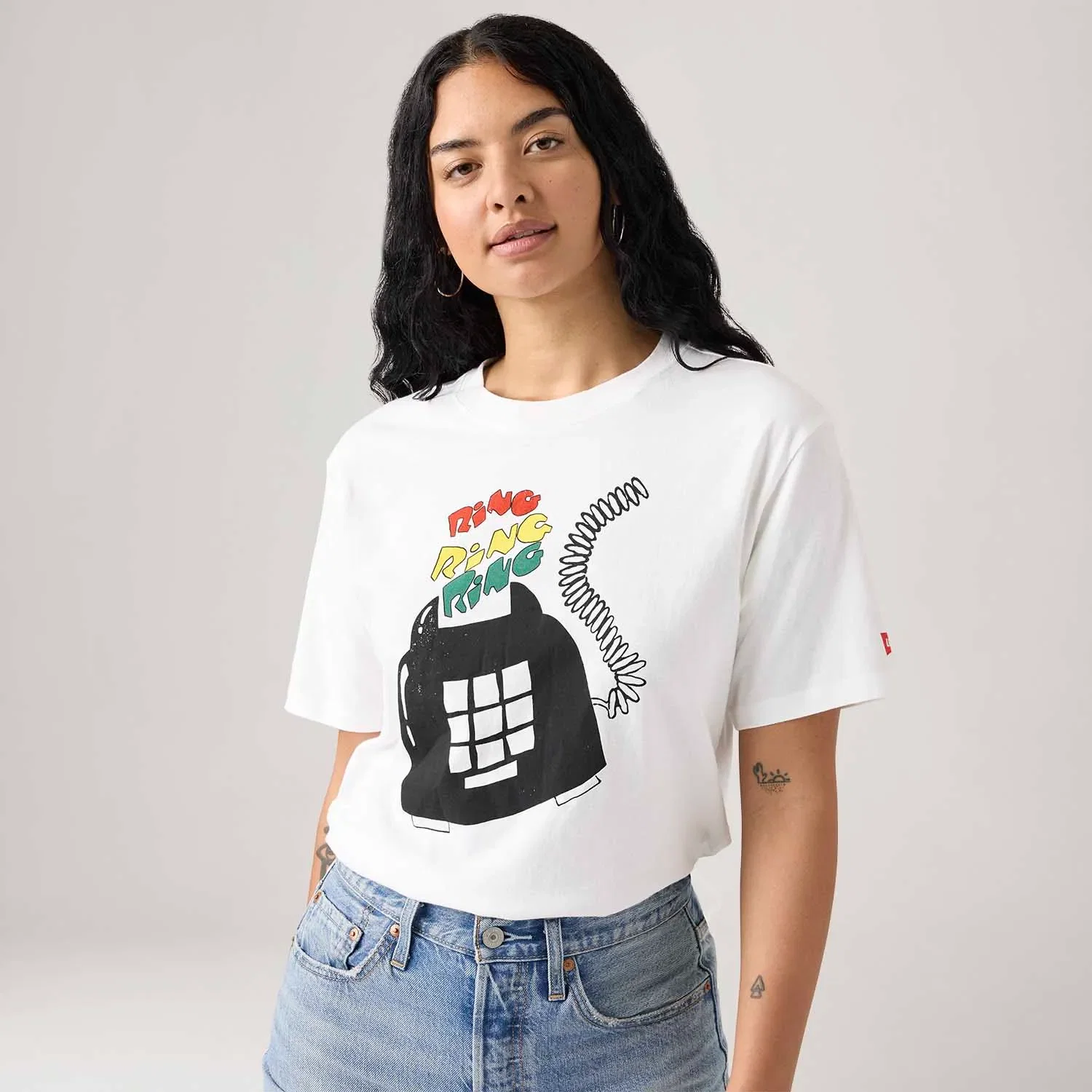 Camiseta Levi's® Graphic Branca Manga Curta | Collab De La Soul
