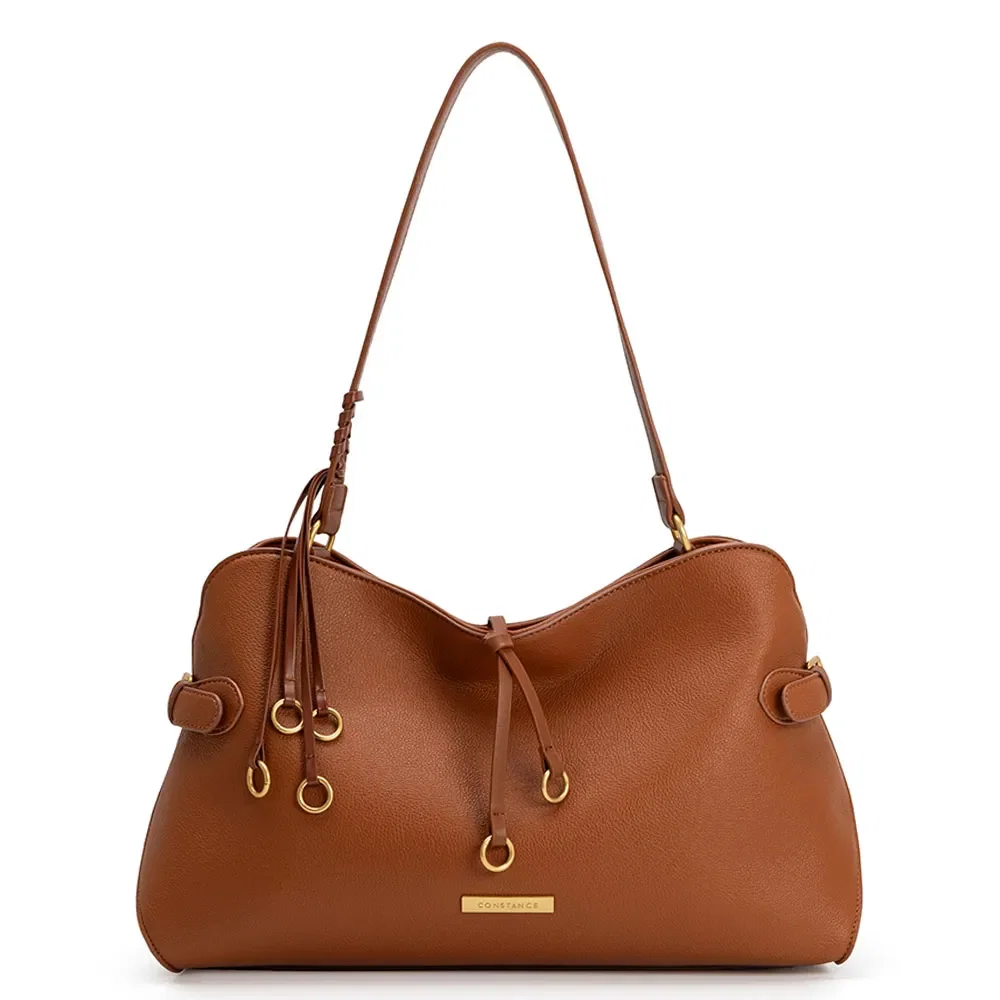 Bolsa Ombro Caramelo Enfeite Argolas