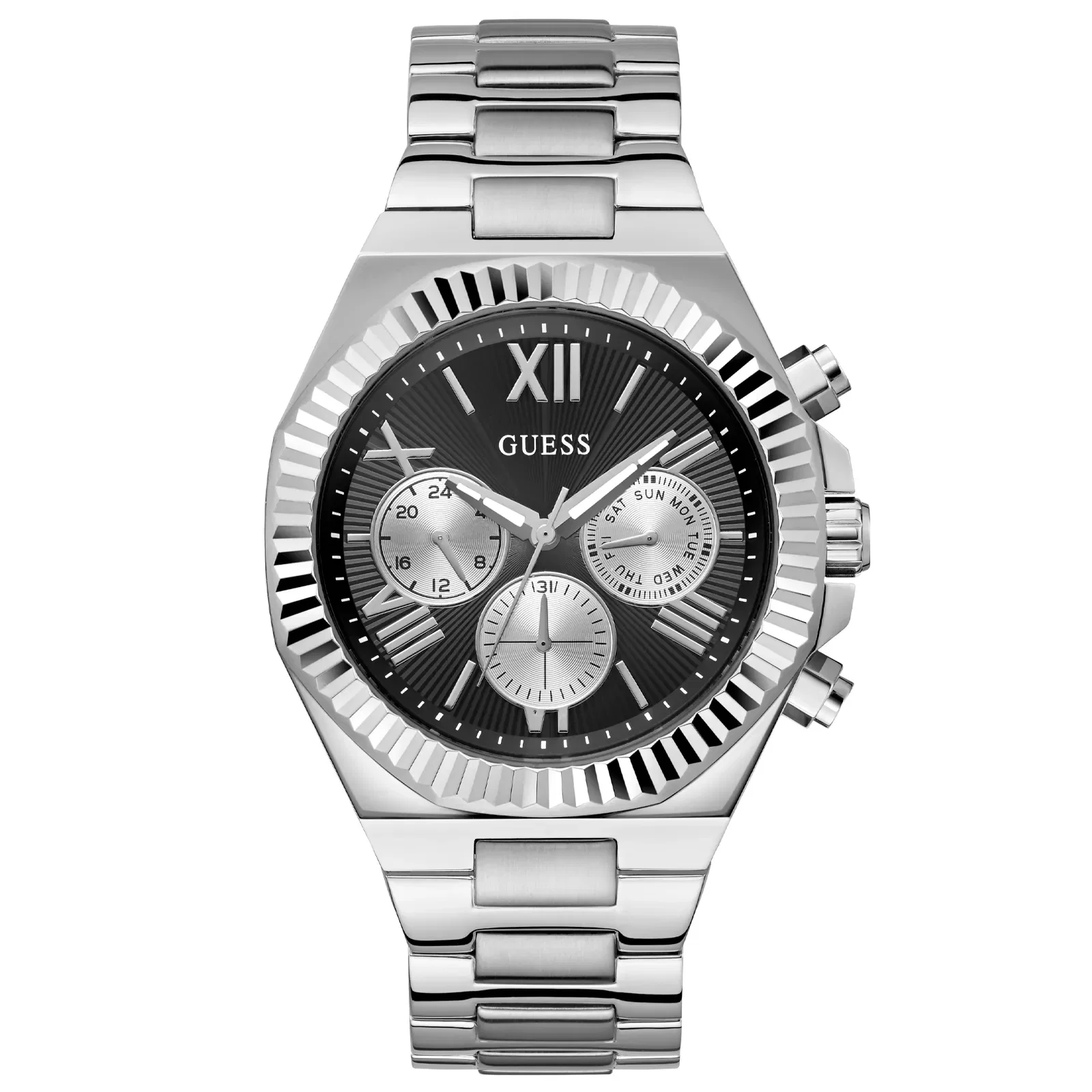 Relógio Guess Mens Dress Masculino Aço Prateado