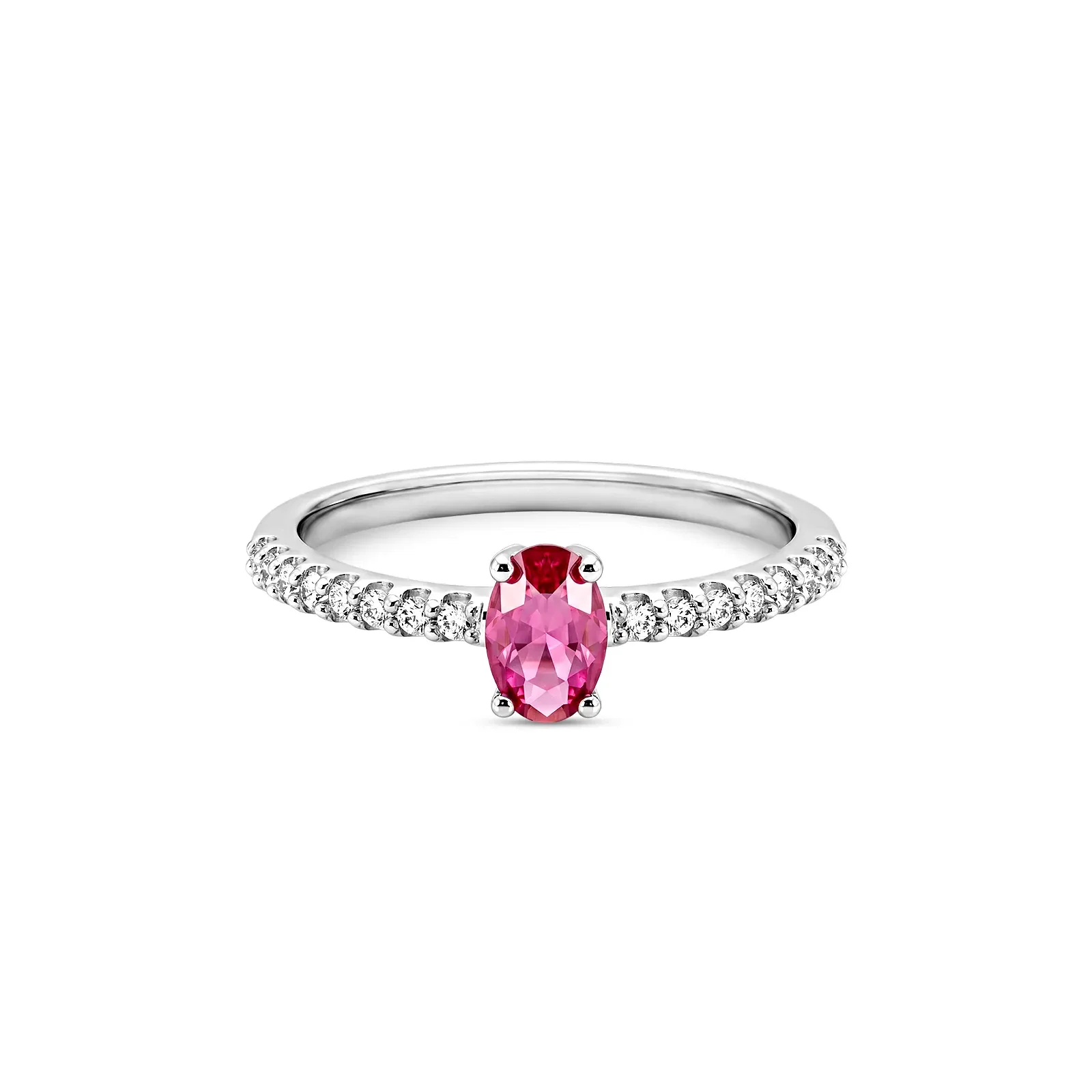 Anel Life Special em Prata 925 com Zircônia Rosa e Incolor