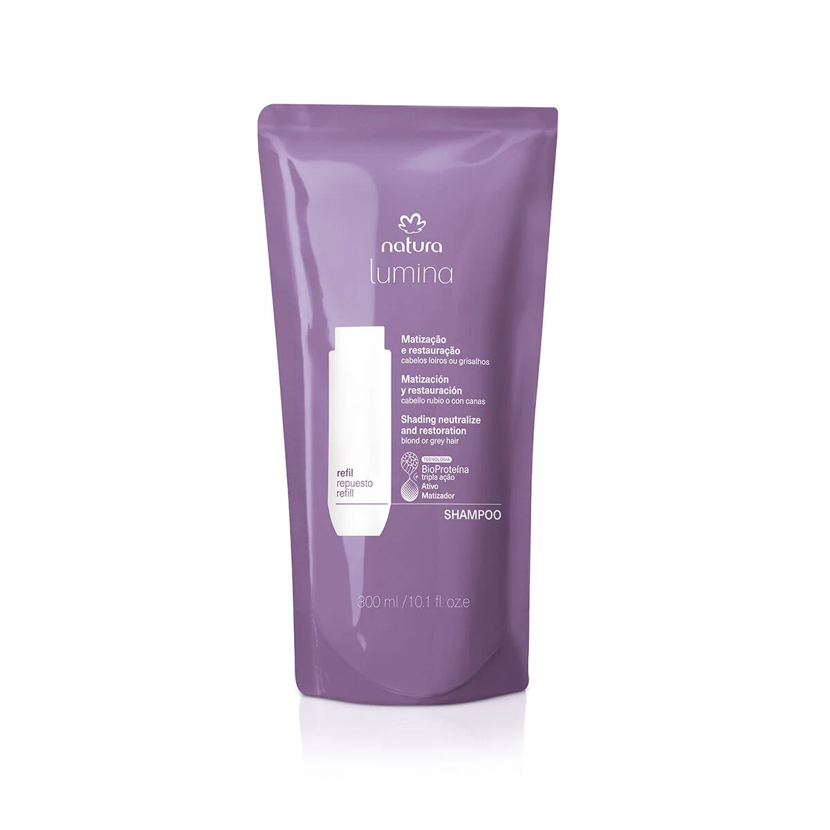 Refil Shampoo Lumina Matizador para Matização e Restauração 300 ml