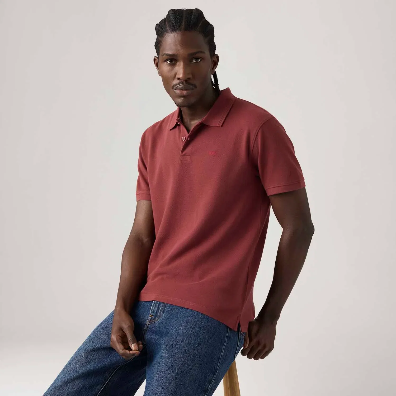 Polo Levi's® Icon Vermelha Manga Curta — imagem 1