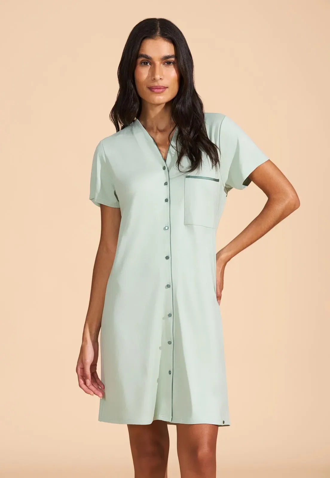Camisão Aberto de Viscose Stretch Recco