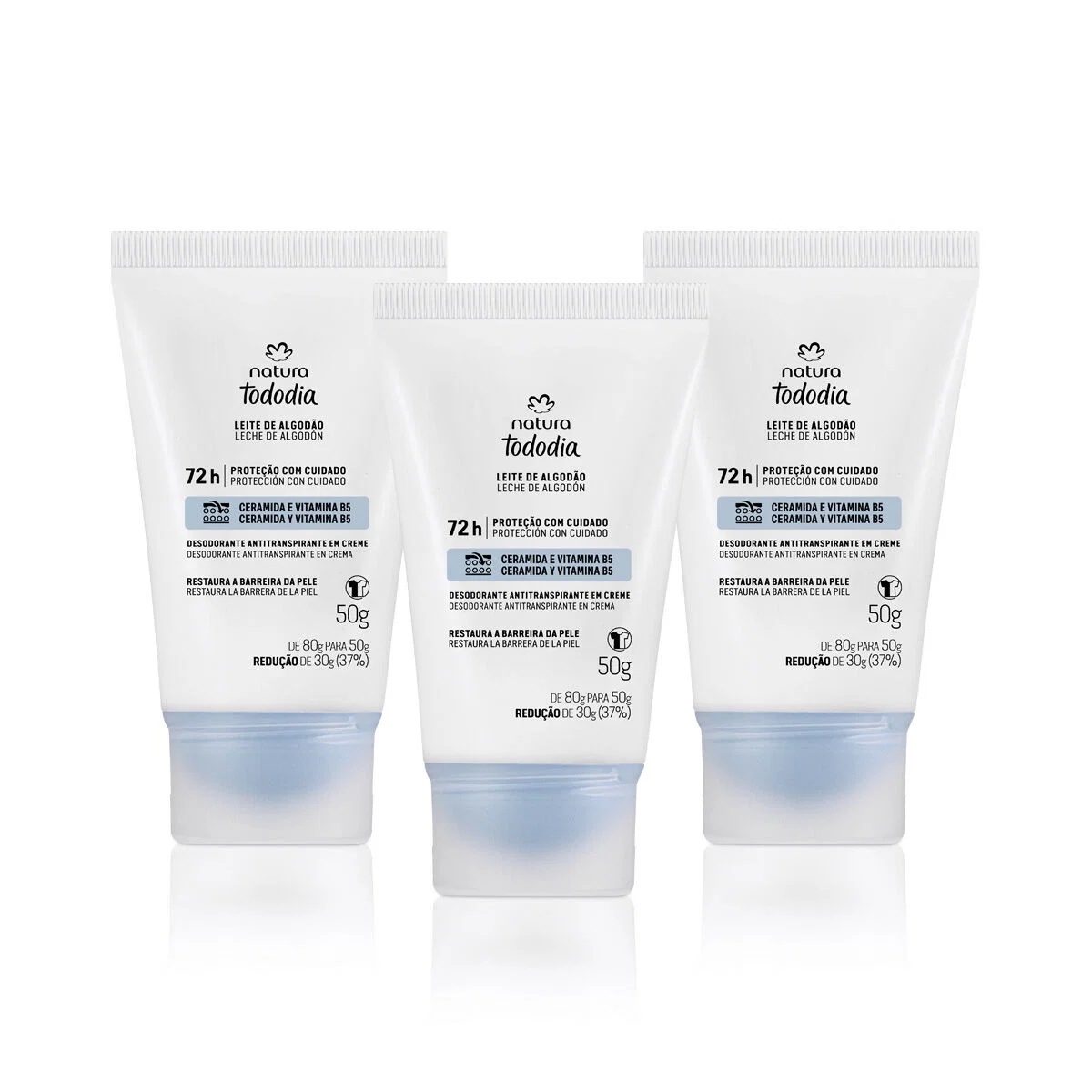 Kit Desodorante em Creme Tododia Algodão (3 produtos)