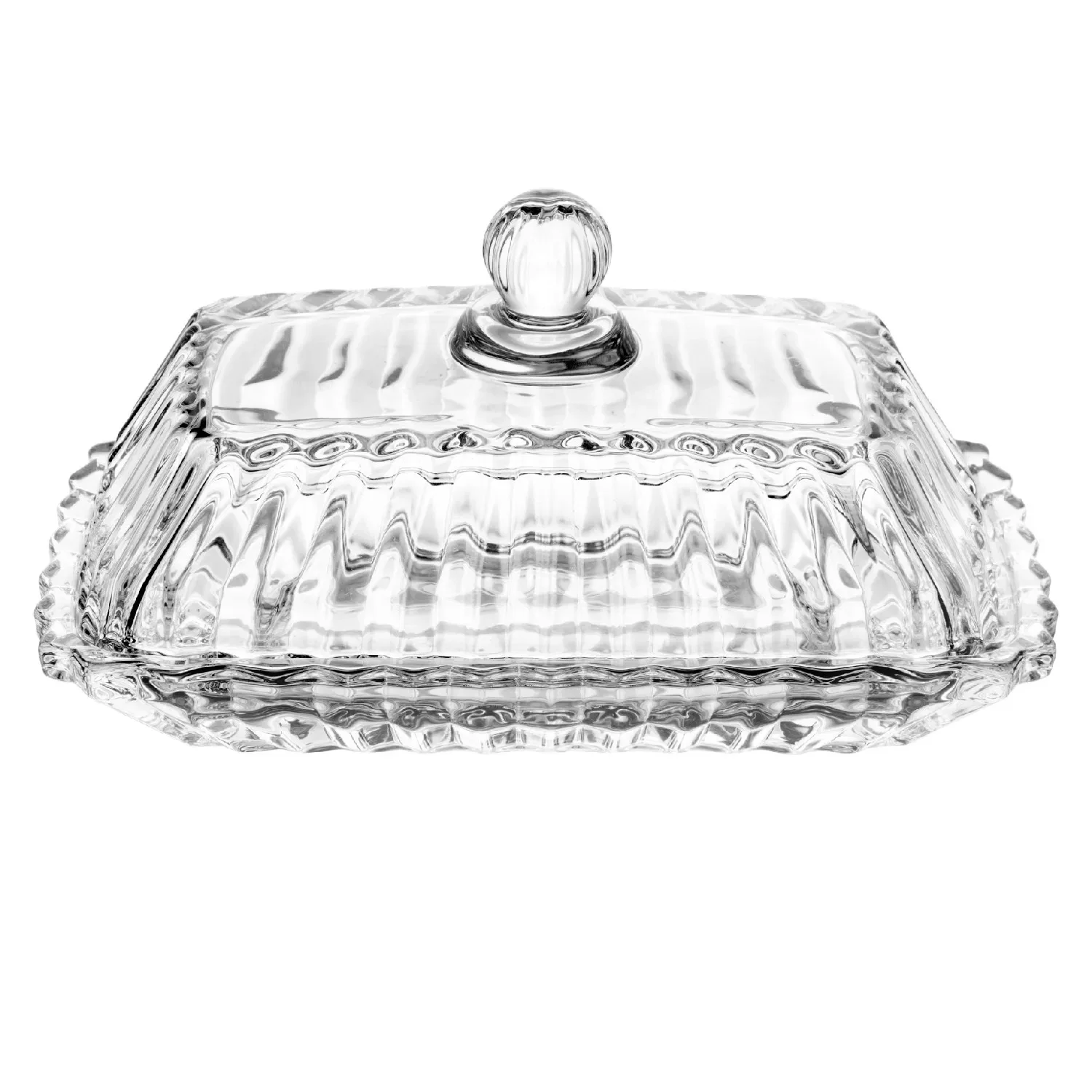 Manteigueira de Cristal com Tampa 17x9x8,5cm Wolff — imagem 1