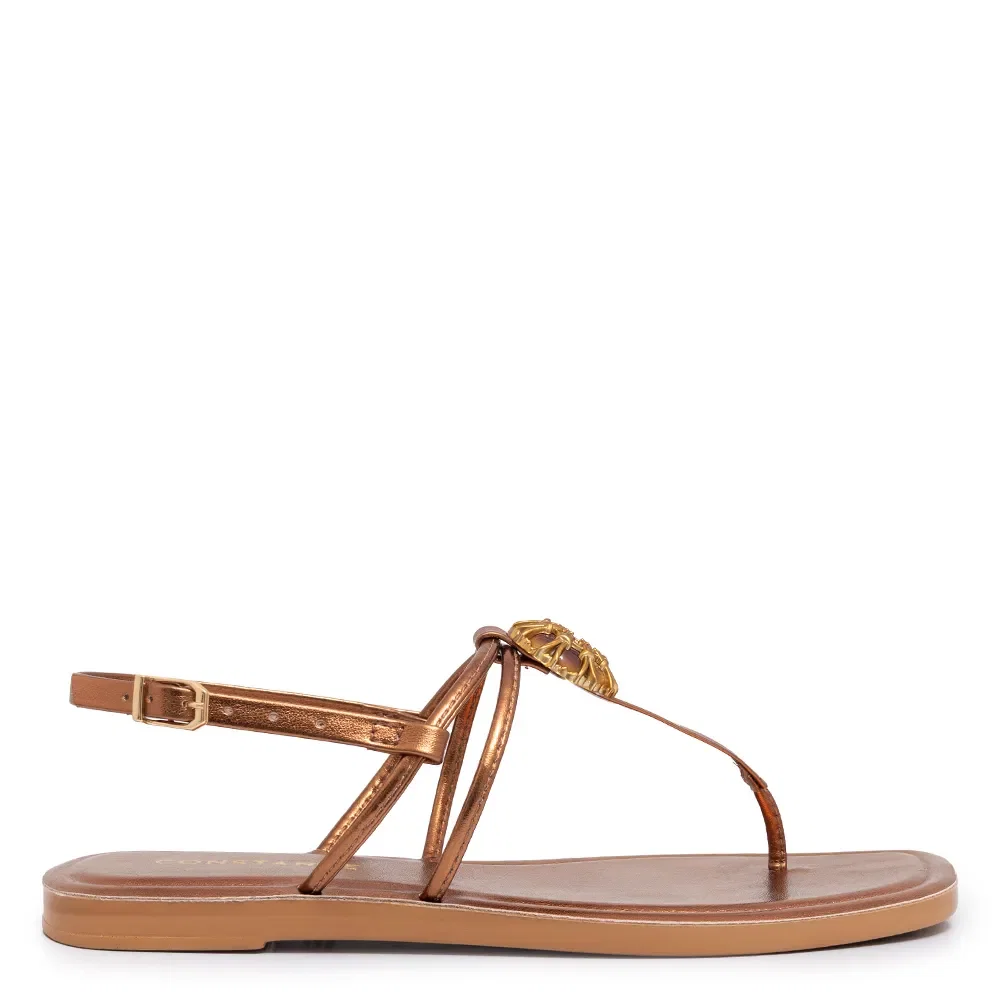 Rasteira Bronze Enfeite Mesclado — imagem 1