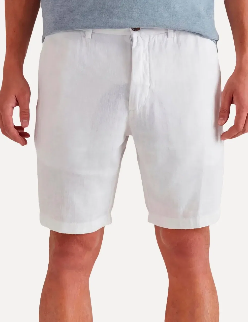 Bermuda Reserva Masculina Casual Linho Branca