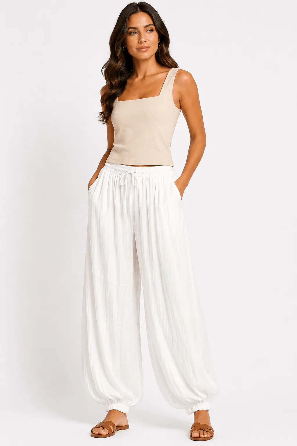 Calça Aladim Cós Amarração - Branco